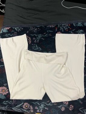 Garage Cream Ribbed Waist Lounge Pants